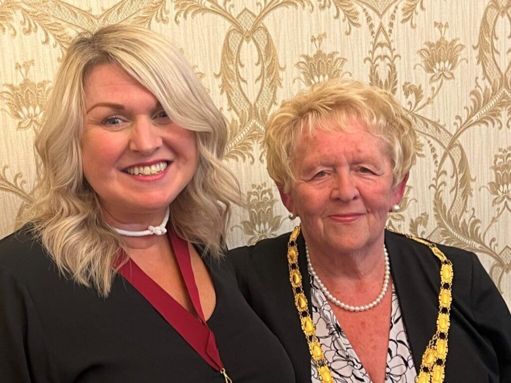 Councillors Audrey Laing and Diane Howarth, Mayor and Deputy Mayor 2023/24