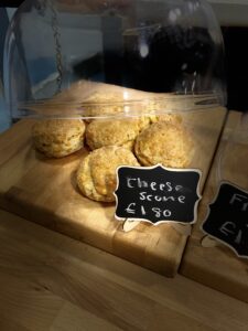 photo of freshly baked cheese scones at Funk-a-deli Cafe at the Pavilion