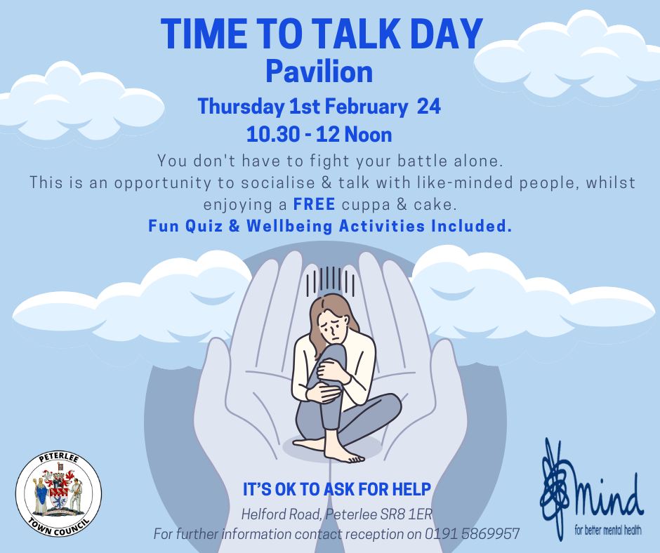 image promoting Time to Talk Wellbeing free session