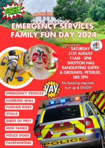 poster advertising emergency services family fun day 2024