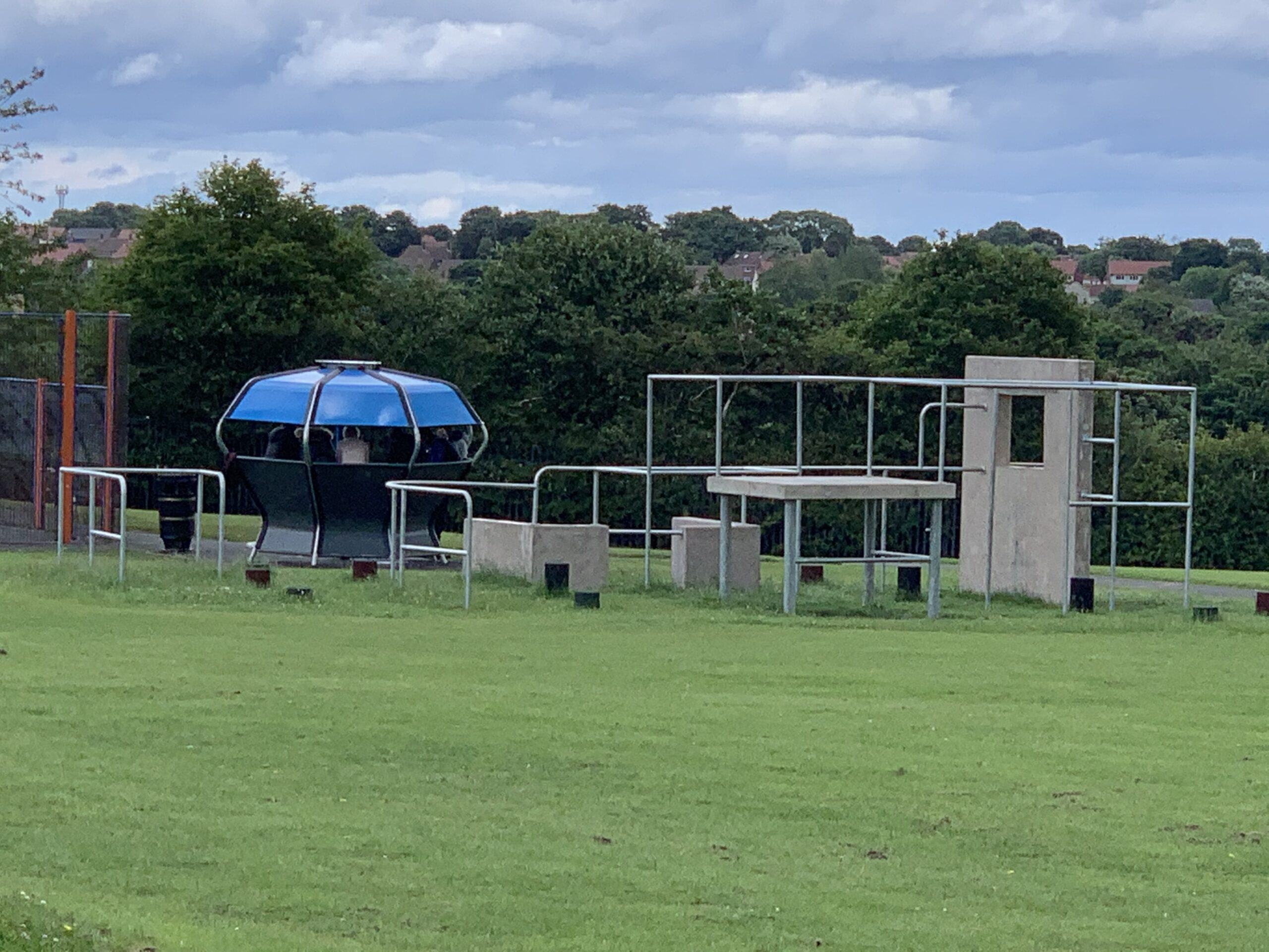 A Photo of the Parkour equipment at Woodhouse Park